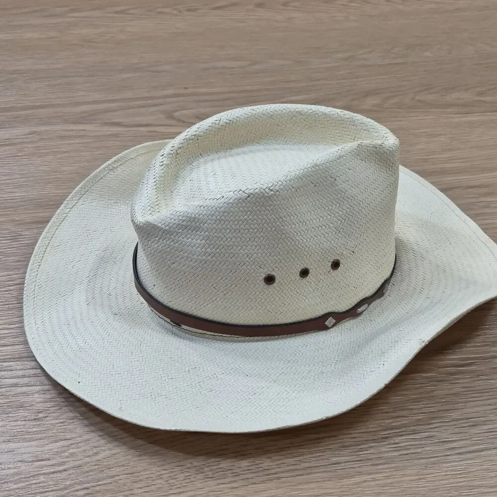 STETSON Grant 10X Cowboy Western Hat Embroidered Adult Medium Village Vented